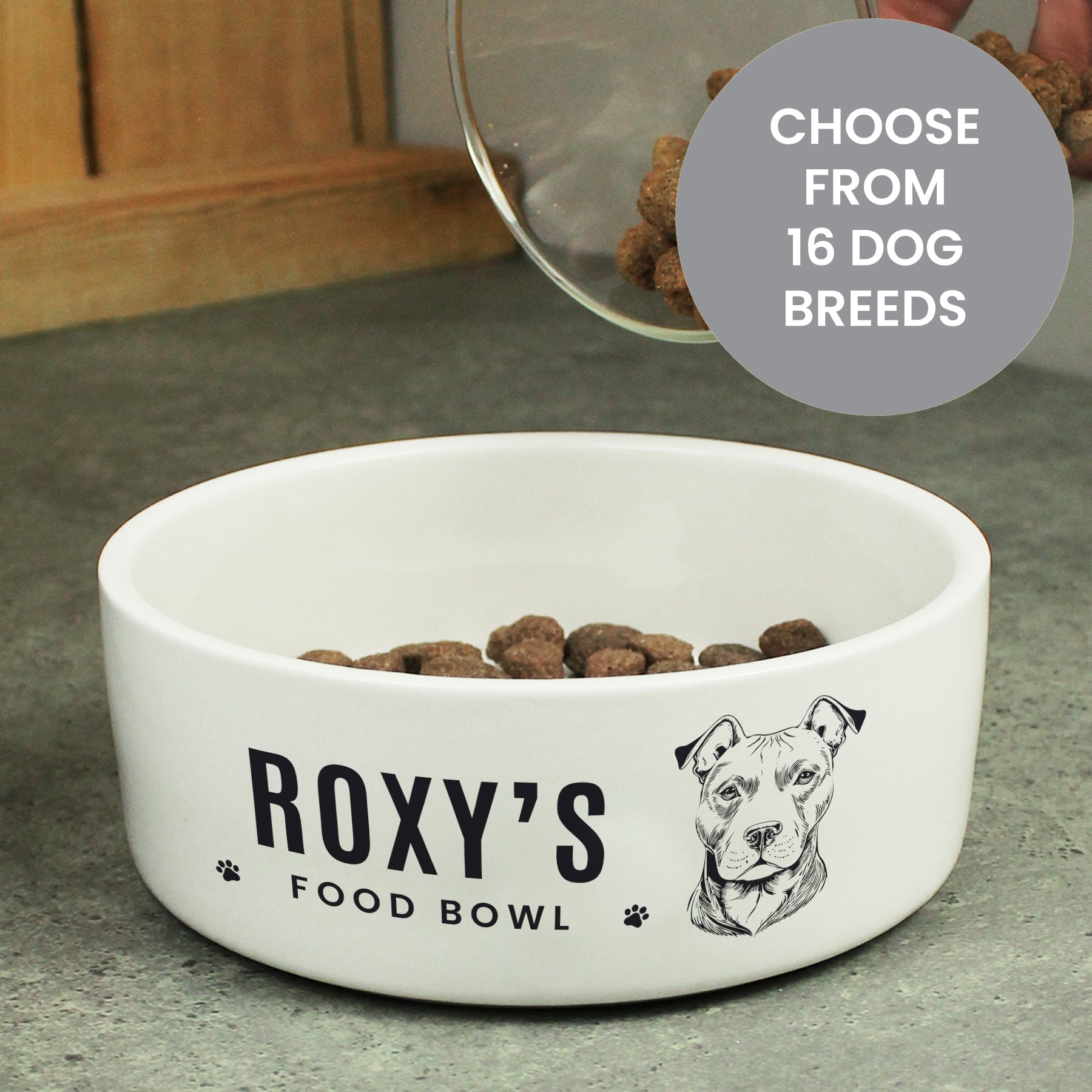 Personalised Dog Breed Feeding Bowl Dog bowl