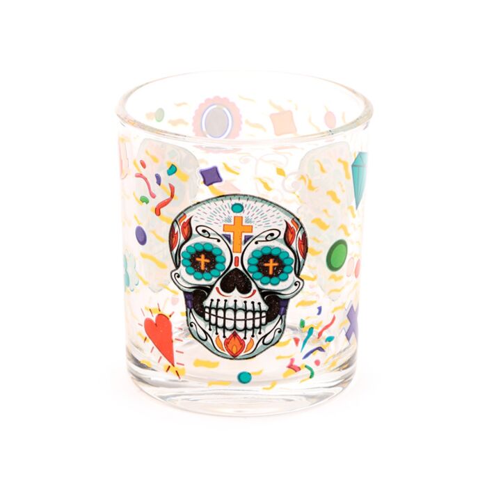 Day of the Dead Glass Tumbler Set of 2 250ml - Tumbler