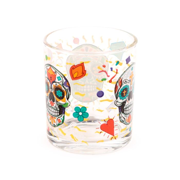 Day of the Dead Glass Tumbler Set of 2 250ml - Tumbler