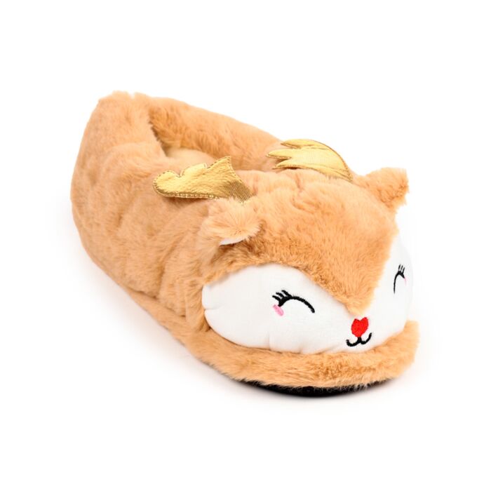 Plush Slippers - Jingle Bunch Christmas Reindeer