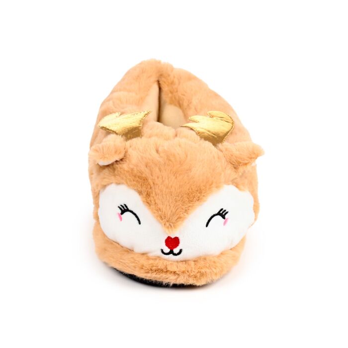Plush Slippers - Jingle Bunch Christmas Reindeer