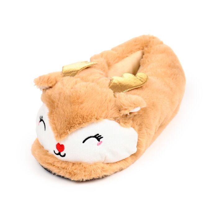 Plush Slippers - Jingle Bunch Christmas Reindeer