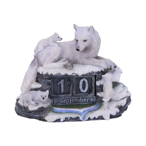 Mother's Watch White Wolf and Pups Calendar Calender