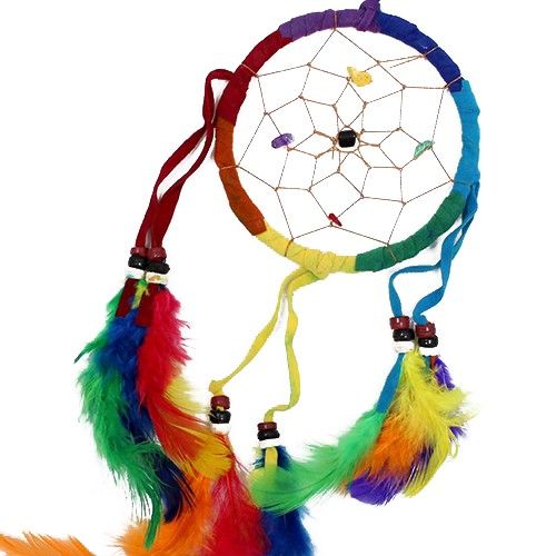 Bali Dreamcatcher Medium Round Rainbow