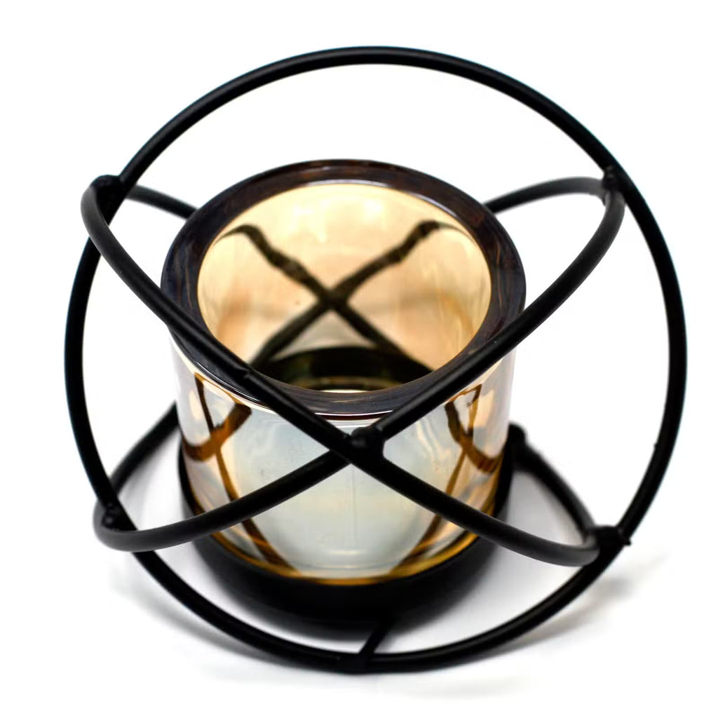 Centrepiece Iron Votive Candle Holder - 1 Cup Single Ball Candle Holder