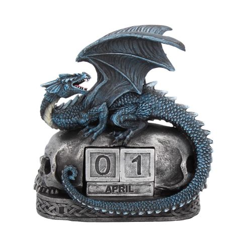 Blue Dragon and Skulls Year Keeper Gothic Calendar Calender