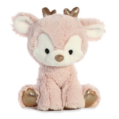Pink Plush Reindeer 8 inch
