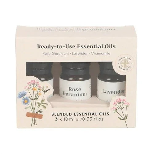 Set of 3 Floral Blended Essential Oils Essential Oils
