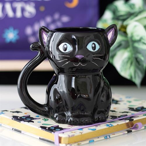 Cute and Creepy Black Cat Mug Mug