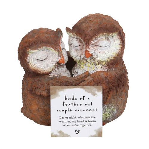 Birds of a Feather Owl Couple Ornament Ornament