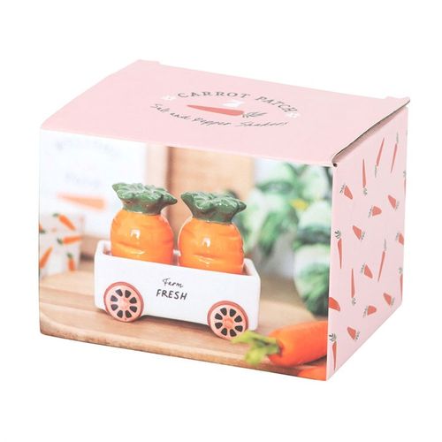 Carrot Salt and Pepper Shakers in Wagon Salt & pepper pots