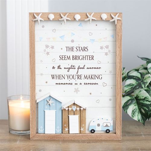 The Stars Seem Brighter 3D Shell Caravan Plaque Wall art