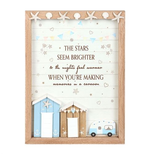The Stars Seem Brighter 3D Shell Caravan Plaque Wall art