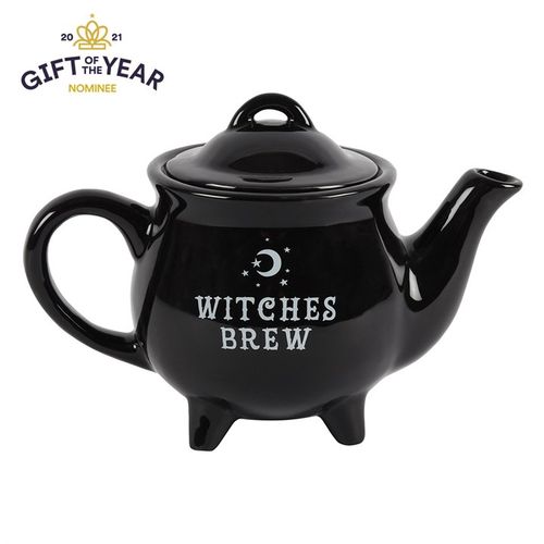 Witches Brew Black Ceramic Tea Pot Teapot