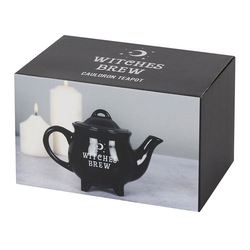 Witches Brew Black Ceramic Tea Pot Teapot