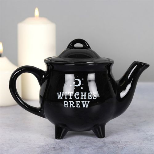Witches Brew Black Ceramic Tea Pot Teapot
