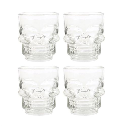 Set of 4 Skull Shot Glasses Set Shot Glasses