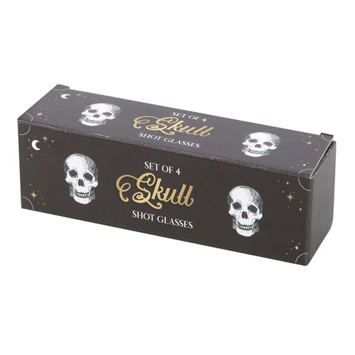 Set of 4 Skull Shot Glasses Set Shot Glasses
