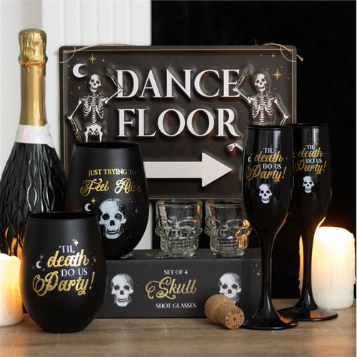 Set of 4 Skull Shot Glasses Set Shot Glasses