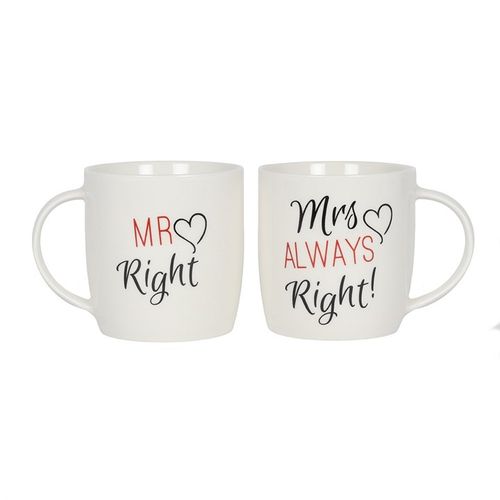 Set of 2 Mr & Mrs Mugs Mugs