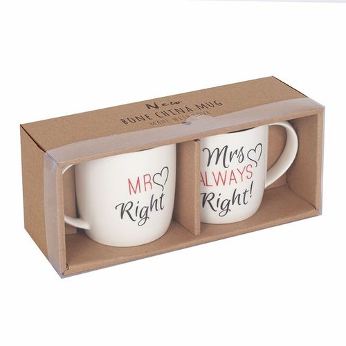 Set of 2 Mr & Mrs Mugs Mugs