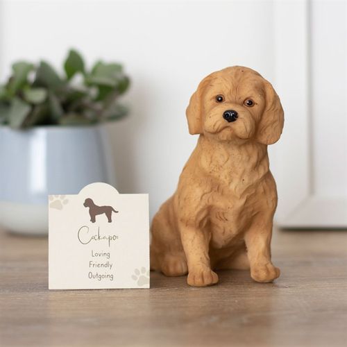 Cockapoo Resin Dog Ornament Figurine
