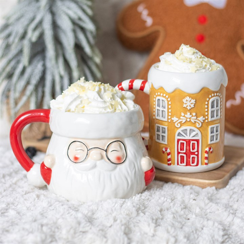 Santa claus shaped mug