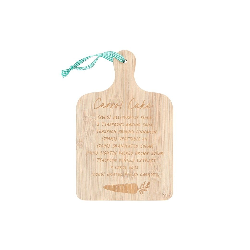 Carrot Cake Recipe Bamboo Serving Board Chopping board