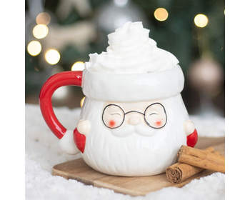 Santa claus shaped mug