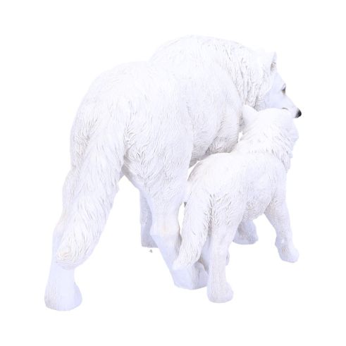 Winter Offspring Mother and Wolf Pup Ornament Ornament