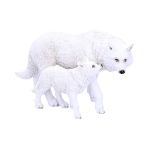 Winter Offspring Mother and Wolf Pup Ornament Ornament