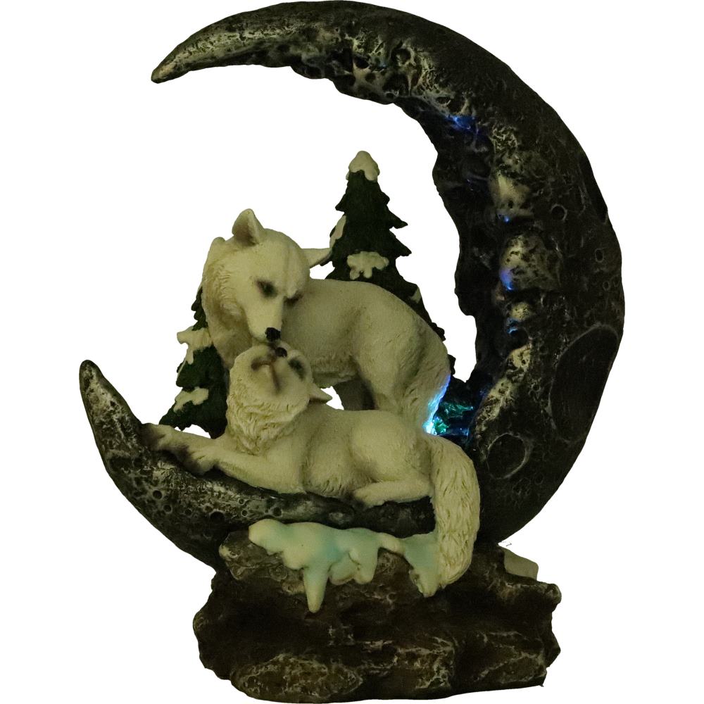 Lunar Companions Wolves Moon Figurine 19.3cm Figurine