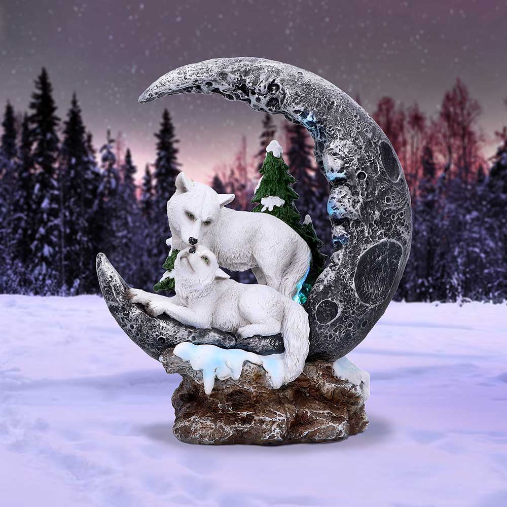 Lunar Companions Wolves Moon Figurine 19.3cm Figurine